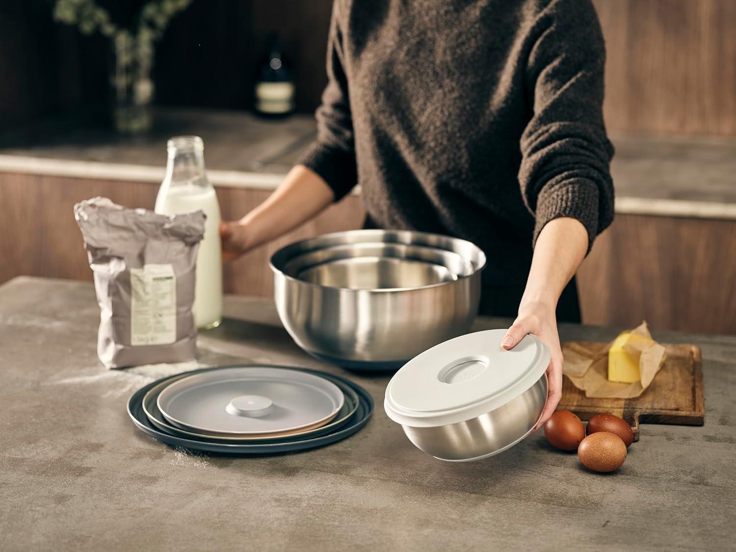 image:imageJoseph Joseph PrepampStore Stainless Steel Mixing Nest Bowls with Lids 8 piece Metal Bowl food Storage Set Stainless Steel4piece mixing bowl set