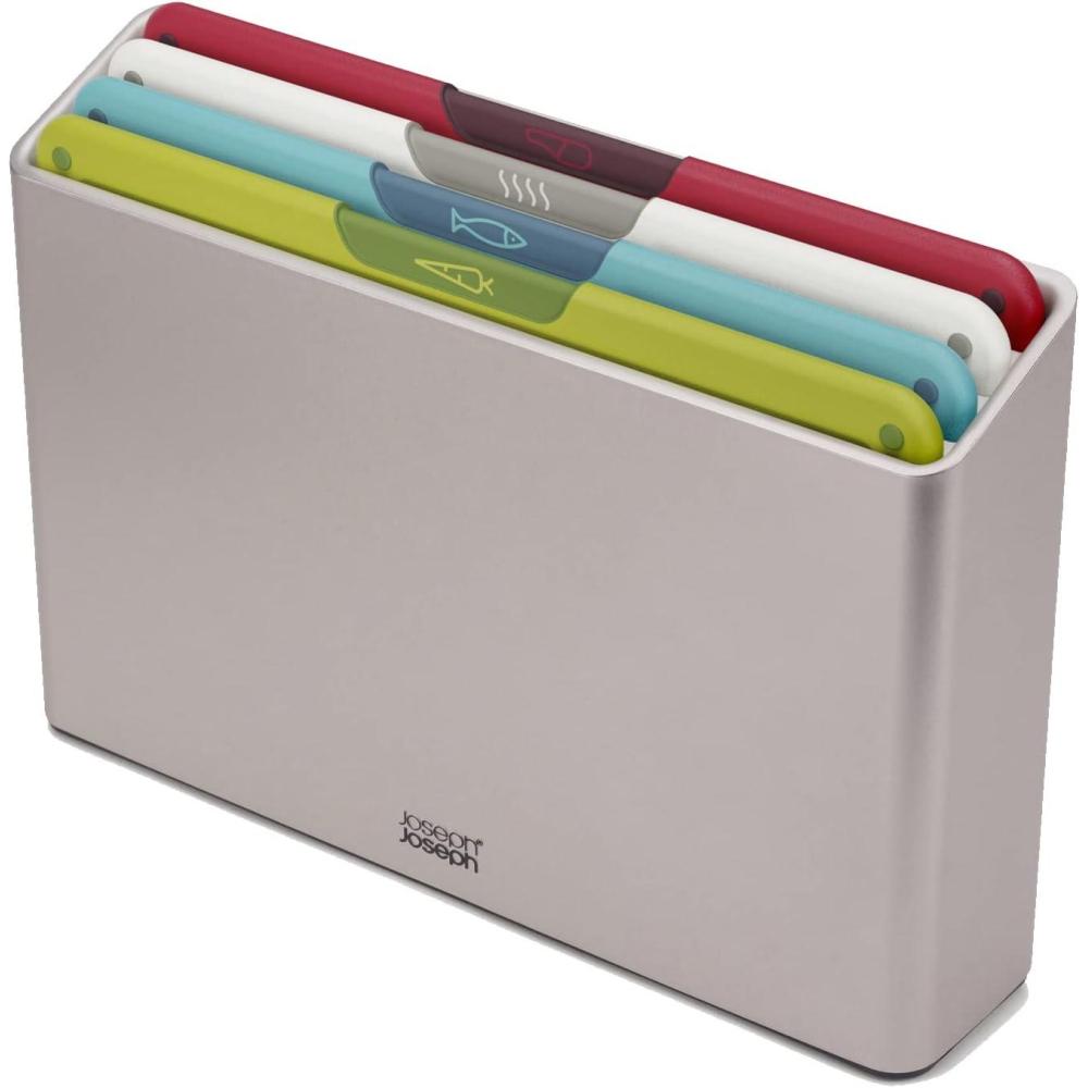 image:imageJoseph Joseph Folio Slim 3piece Undershelf Kitchen Cutting Board Set Cupboard storage fits shelves up to 08 thick Large 142 wideMulticolourSilver