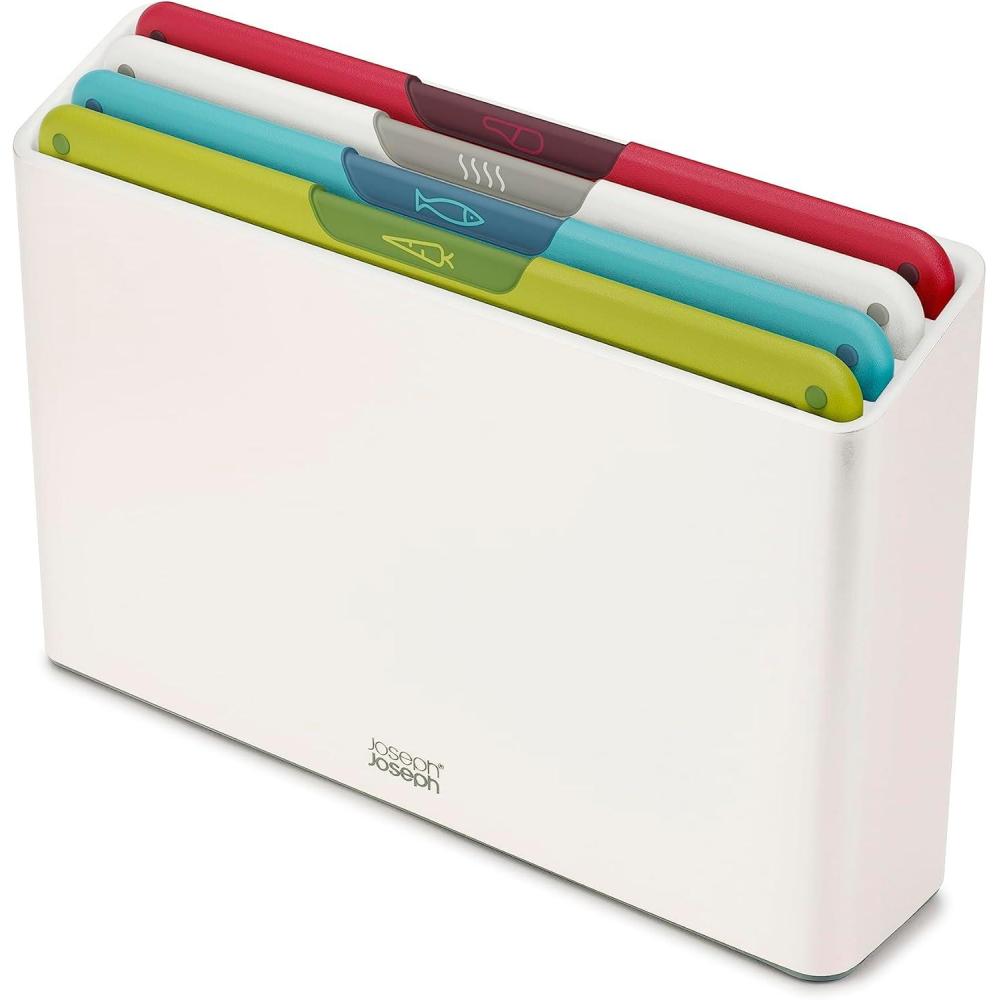 image:imageJoseph Joseph Folio Slim 3piece Undershelf Kitchen Cutting Board Set Cupboard storage fits shelves up to 08 thick Large 142 wideMulticolourWhite