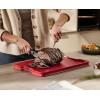 Joseph Joseph Cut&Carve Plus – Non-Slip, Multi-Function, Double-Sided Cutting Board for Food Preparation and Carving- Dishwasher Safe, Extra Large, Red(Red)
