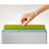 Joseph Joseph Duo 3-Piece Colour Coded Chopping Board Set with Slimline case for organised Storage, Opal
