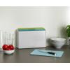 Joseph Joseph Duo 3-Piece Colour Coded Chopping Board Set with Slimline case for organised Storage, Opal