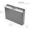 Joseph Joseph Folio 4-Piece Colour coded Cutting Board Set, Slimline case for organized Kitchen storage, Silver(Blue/Graphite)