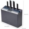Joseph Joseph Folio Icon 8-Piece Colour coded Cutting Board Set with Japanese Stainless Steel Knives, Slimline case for organized storage, Graphite(Graphite)