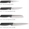 Joseph Joseph Folio Icon 8-Piece Colour coded Cutting Board Set with Japanese Stainless Steel Knives, Slimline case for organized storage, Graphite(Graphite)