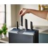 Joseph Joseph Folio Icon 8-Piece Colour coded Cutting Board Set with Japanese Stainless Steel Knives, Slimline case for organized storage, Graphite(Graphite)
