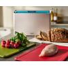 Joseph Joseph Folio Icon 8-Piece Colour coded Cutting Board Set with Japanese Stainless Steel Knives, Slimline case for organized storage, Graphite(Silver)