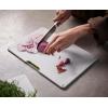 Joseph Joseph Folio Premium 3-Piece Bamboo Cutting Board Set, Stainless Steel Slimline Case for Organized Kitchen Storage(Stone)