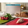 Joseph Joseph Folio Slim 3-piece Under-shelf Kitchen Cutting Board Set, Cupboard storage, fits shelves up to 0.8″ thick, Large (14.2″ wide)(Multicolour/Silver)
