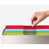 Joseph Joseph Folio Slim 3-piece Under-shelf Kitchen Cutting Board Set, Cupboard storage, fits shelves up to 0.8″ thick, Large (14.2″ wide)(Multicolour/Silver)