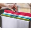 Joseph Joseph Folio Slim 3-piece Under-shelf Kitchen Cutting Board Set, Cupboard storage, fits shelves up to 0.8″ thick, Large (14.2″ wide)(Multicolour/Stainless Steel)