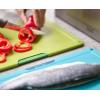 Joseph Joseph Folio Slim 3-piece Under-shelf Kitchen Cutting Board Set, Cupboard storage, fits shelves up to 0.8″ thick, Large (14.2″ wide)(Multicolour/Stainless Steel)