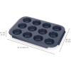 Joseph Joseph Nest™ Bake Set of 2 Non-Stick Round Cake Pan, 9in & 7.8in, Carbon Steel, Easy-Pull Handles, Stackable, Space-Saving Design, 10-Year Guarantee(Muffin)