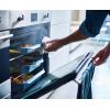 Joseph Joseph Nest Bakeware and Roasting Pan, Carbon Steel Baking Pan with Non-Stick Coating, Easy-Pull Handles, Organized Kitchen Storage, Small, Blue(Single (Small))