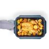 Joseph Joseph Nest Bakeware and Roasting Pan, Carbon Steel Baking Pan with Non-Stick Coating, Easy-Pull Handles, Organized Kitchen Storage, Small, Blue(Single (Large))
