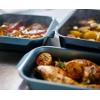 Joseph Joseph Nest Bakeware and Roasting Pan, Carbon Steel Baking Pan with Non-Stick Coating, Easy-Pull Handles, Organized Kitchen Storage, Small, Blue(Single (Small))