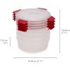 Joseph Joseph Nest Lock, 10 Piece Plastic Food Storage Container set with lids, Leak Proof, Airtight, Space Saving, Kitchen Storage, BPA free – Sage Green(Red)