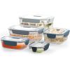Joseph Joseph Nest Lock, 10 Piece Plastic Food Storage Container set with lids, Leak Proof, Airtight, Space Saving, Kitchen Storage, BPA free – Sage Green(Sky)
