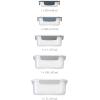 Joseph Joseph Nest Lock, 10 Piece Plastic Food Storage Container set with lids, Leak Proof, Airtight, Space Saving, Kitchen Storage, BPA free – Sage Green(Sky)