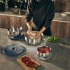 Joseph Joseph Prep&Store- Stainless Steel Mixing Nest Bowls with Lids, 8 piece Metal Bowl food Storage Set, Stainless Steel(4-piece mixing bowl set)