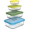 Joseph Joseph Nest Glass Storage, Freezer Oven Microwave Dishwasher Safe, 8-Piece Set, Multi-colored, Multicolor