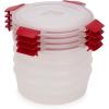 Joseph Joseph Nest Lock, 10 Piece Plastic Food Storage Container set with lids, Leak Proof, Airtight, Space Saving, Kitchen Storage, BPA free – Sage Green(Red)