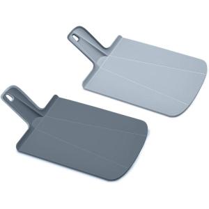 Joseph Joseph Chop2Pot Plus Foldable Plastic Cutting Boards, Easy Grip Handle, Non Slip Feet, Blue