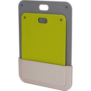 Joseph Joseph DoorStore Chop Cutting Board Set with Storage Case 3M Adhesive Wall and Cabinet Door Mount, 2-Piece, Multicolored(2-piece)