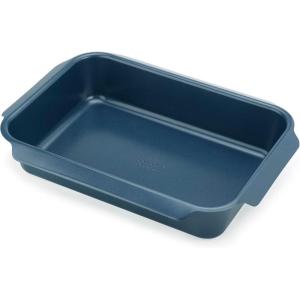 Joseph Joseph Nest Bakeware and Roasting Pan, Carbon Steel Baking Pan with Non-Stick Coating, Easy-Pull Handles, Organized Kitchen Storage, Small, Blue(Single (Large))