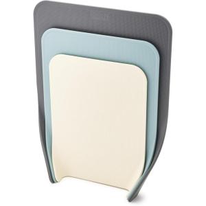 Joseph Joseph Nest Chop Set of Nesting Plastic Cutting Boards 13.25-inch x 10-inch Chopping Board Kitchen Prep Mat with Curved Edges 3-piece., Large