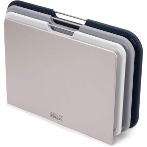 Joseph Joseph Nest Large 3-Piece Color coded Cutting Board Set with Storage Stand, Large – Grey(Gray)