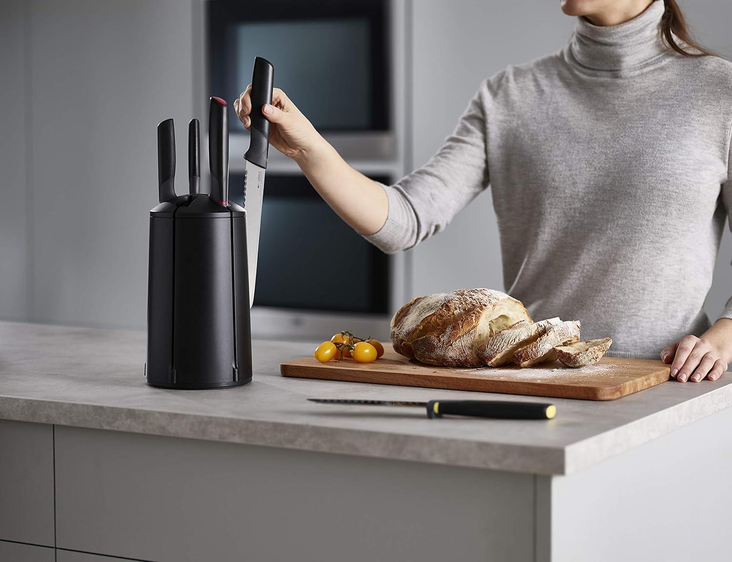 image:imageJoseph Joseph 10527 Elevate Knives Carousel Knife Set with Rotating Storage Stand 6piece Black updatedMulticolour
