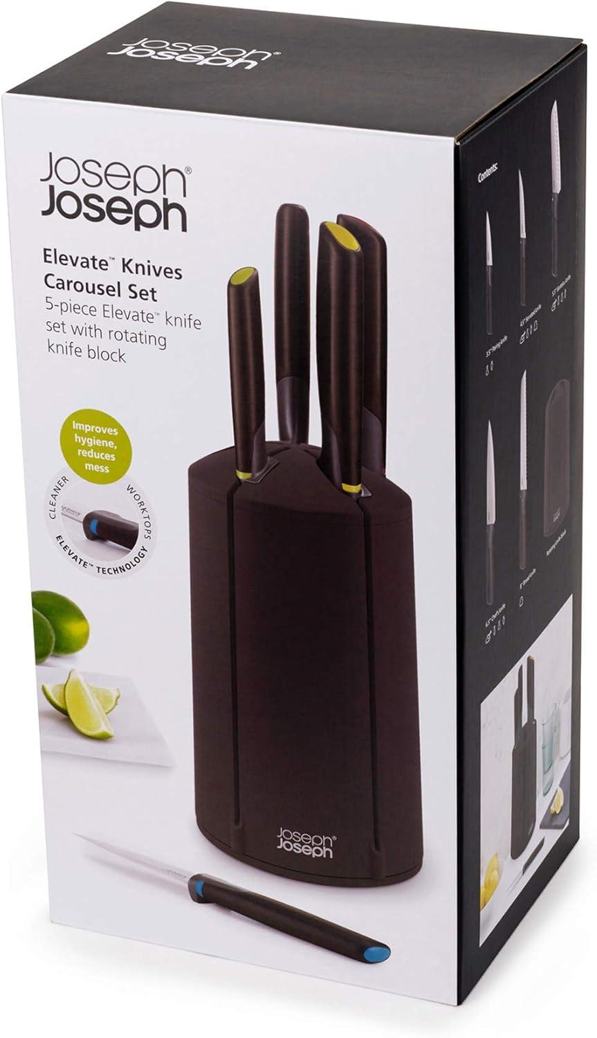 image:imageJoseph Joseph 10527 Elevate Knives Carousel Knife Set with Rotating Storage Stand 6piece Black updatedMulticolour