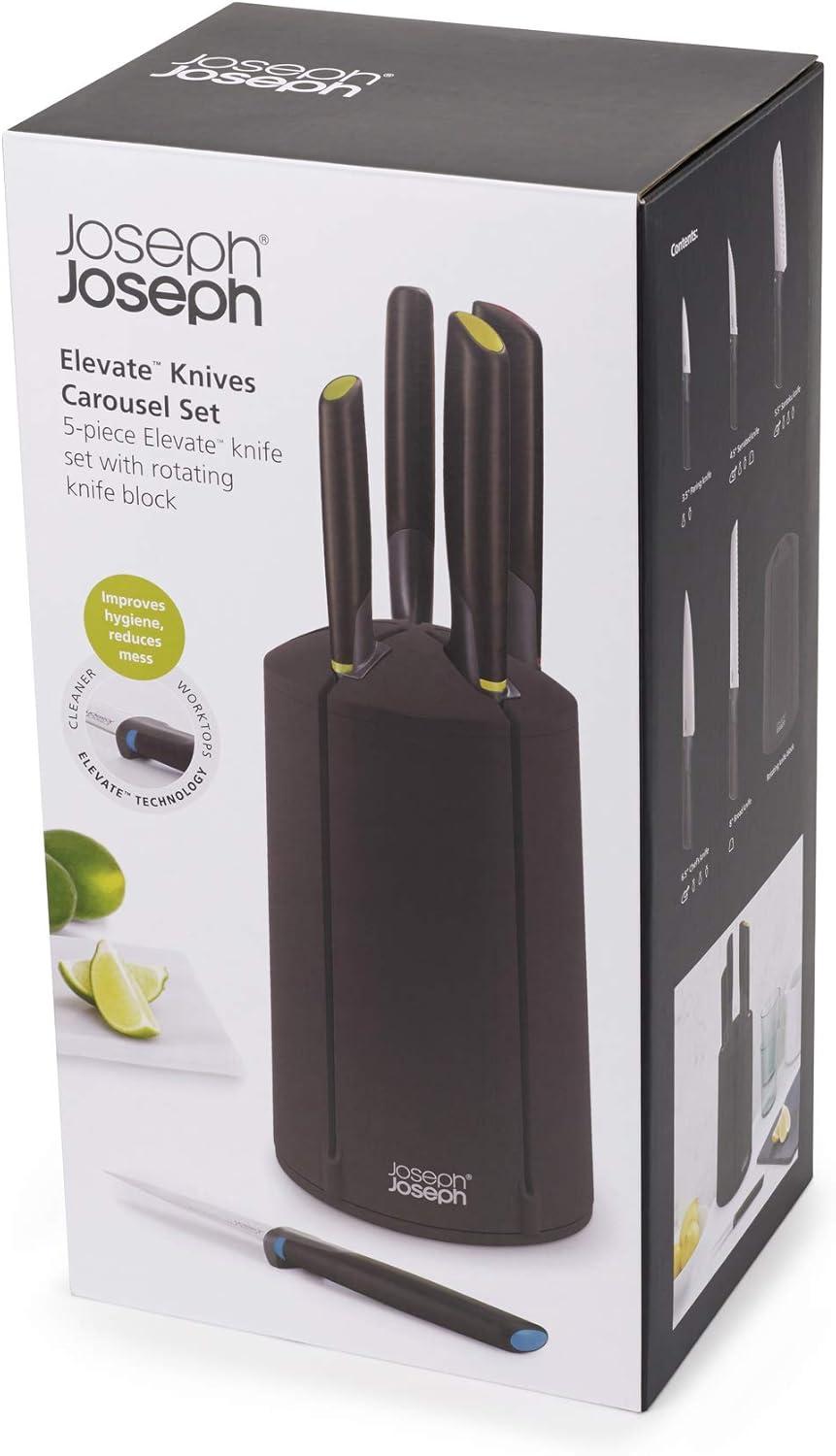 image:imageJoseph Joseph 10527 Elevate Knives Carousel Knife Set with Rotating Storage Stand 6piece Black updatedMulticolour