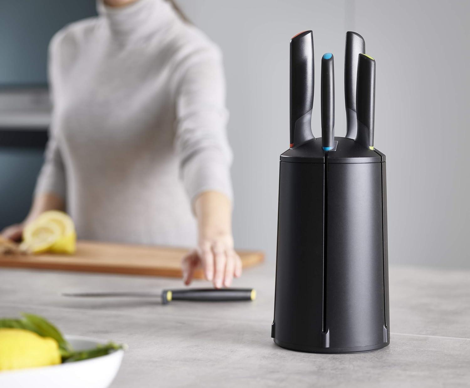 image:imageJoseph Joseph 10527 Elevate Knives Carousel Knife Set with Rotating Storage Stand 6piece Black updatedMulticolour