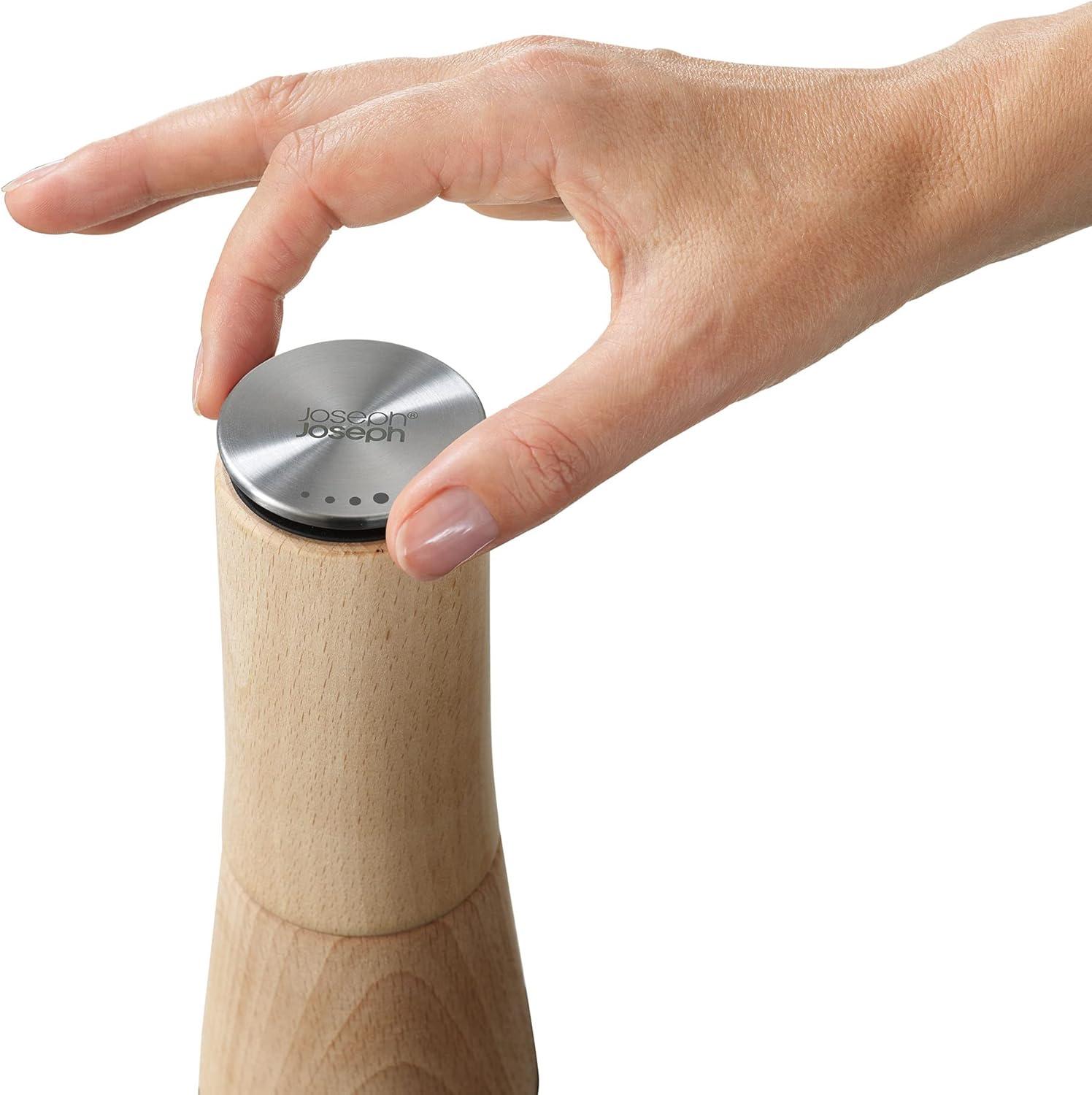 image:imageJoseph Joseph 20190 Milltop Wood Nonspill Kitchen Pepper Mill WoodBeech Wood