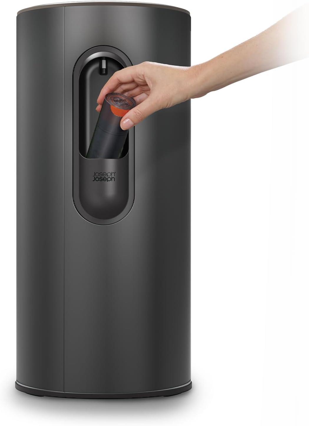 image:imageJoseph Joseph Arc 10L26 Gallon Slimline Pedal Bin with Easy Push Pedal Liner Pocket SoftClose Lid FingerprintProof Removable Inner Bucket Carbon BlackBlack