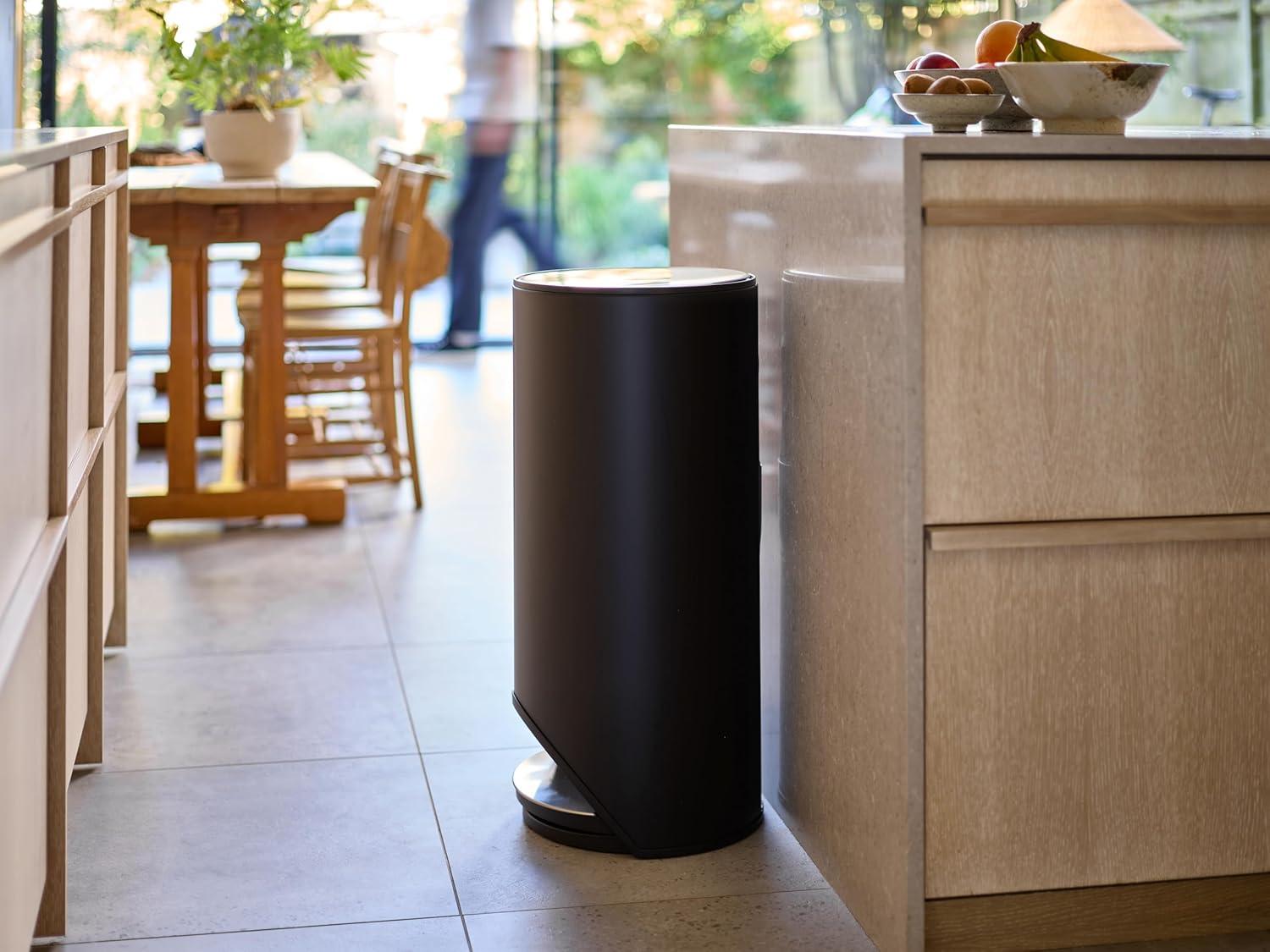 image:imageJoseph Joseph Arc 10L26 Gallon Slimline Pedal Bin with Easy Push Pedal Liner Pocket SoftClose Lid FingerprintProof Removable Inner Bucket Carbon BlackBlack