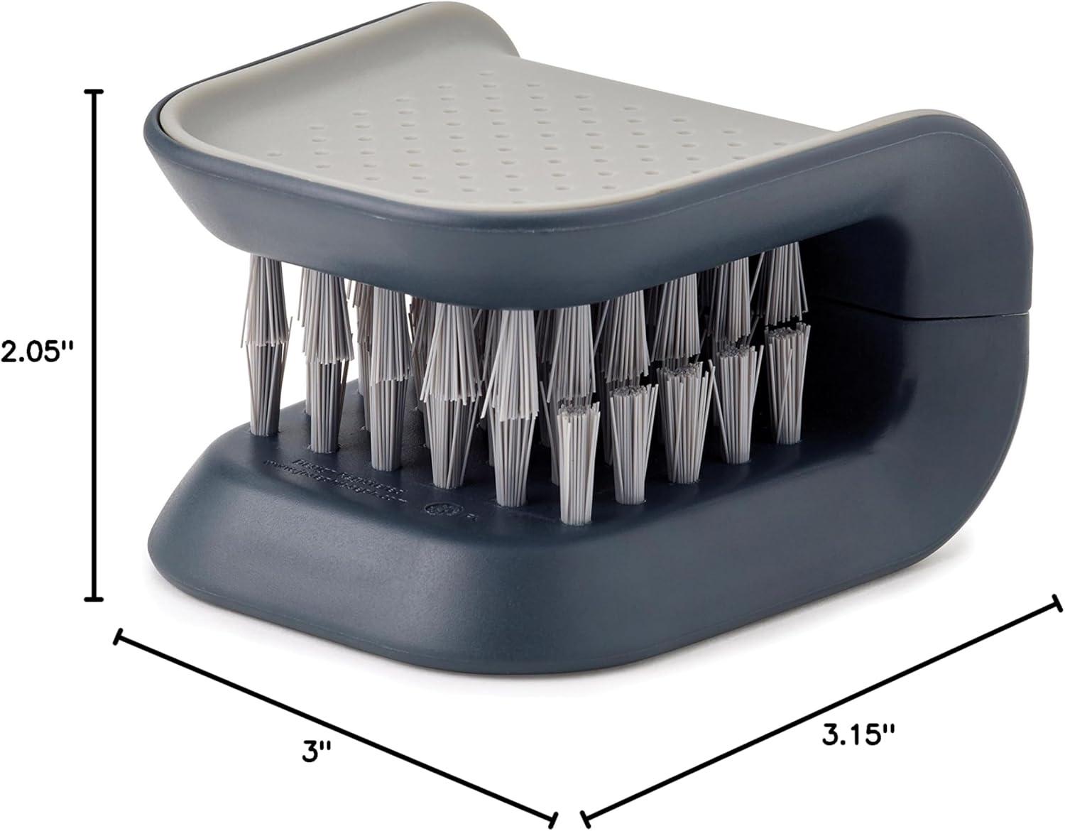 image:imageJoseph Joseph BladeBrush Knife and Cutlery Cleaner Brush Bristle Scrub Kitchen Washing NonSlip One Size GreenGray
