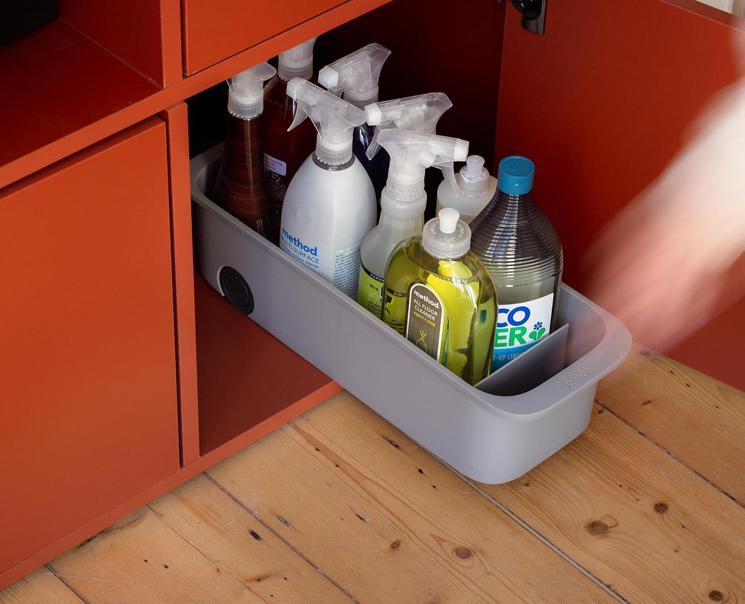 image:imageJoseph Joseph CupboardStore EasyAccess Wheeled Storage Caddy Under Sink Kitchen Cabinet Organizer Grey