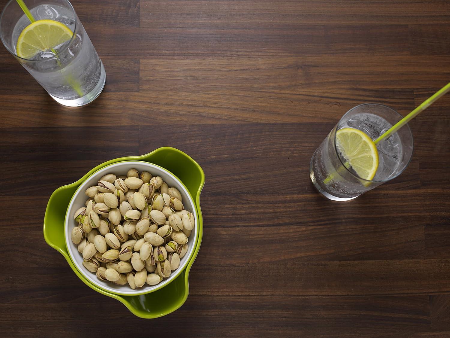 image:imageJoseph Joseph Double Dish Pistachio and Snack Serving bowl with Food Waste Compartment BPAFree GreyGreenWhite