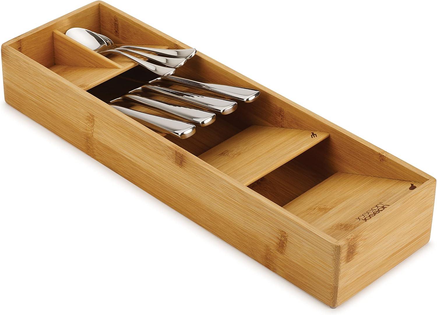 image:imageJoseph Joseph DrawerStore Expanding Silverware Flatware Utensil amp Gadgets Organizer Expandable in Drawer Space Saving Tray BambooFlatware Organizer