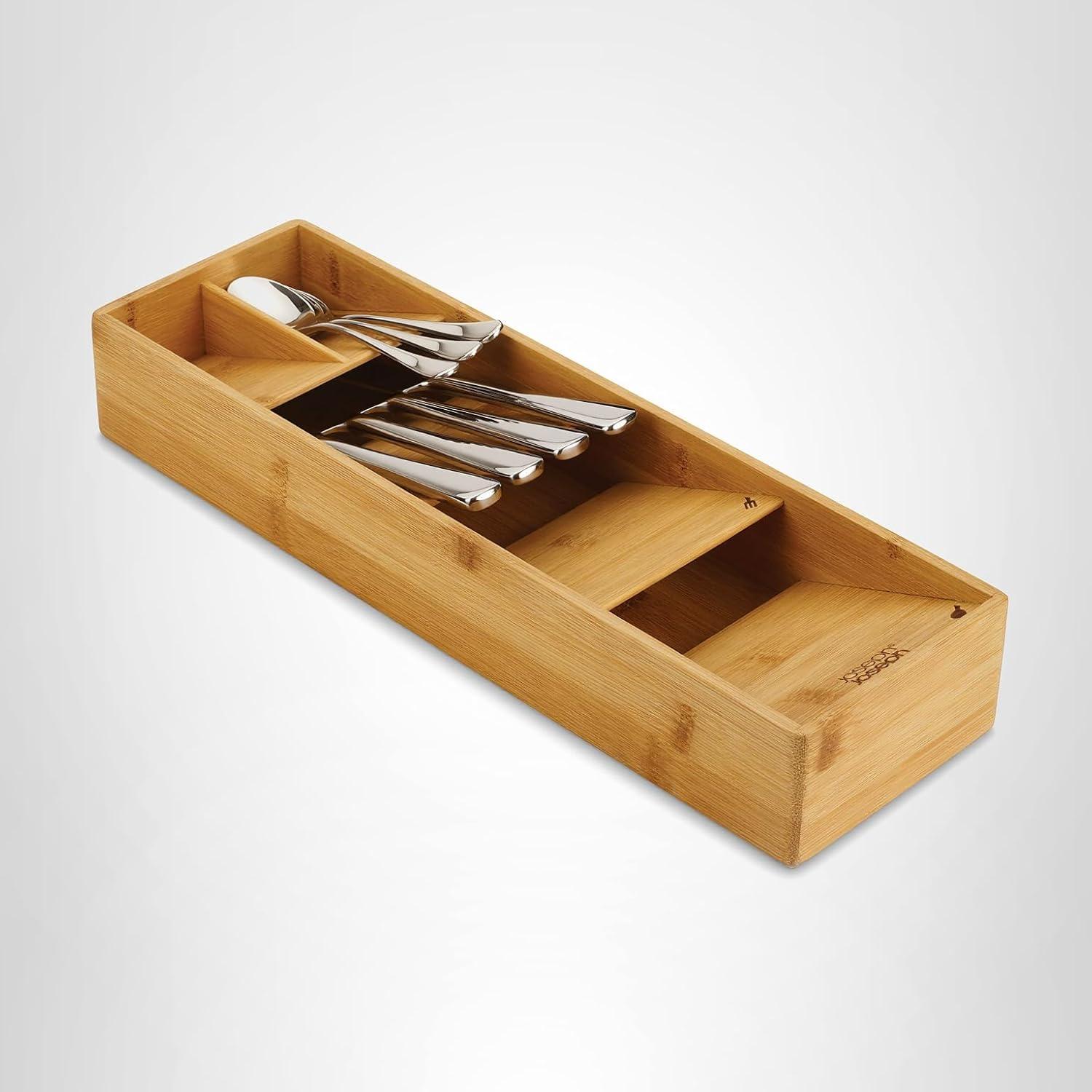 image:imageJoseph Joseph DrawerStore Expanding Silverware Flatware Utensil amp Gadgets Organizer Expandable in Drawer Space Saving Tray BambooFlatware Organizer