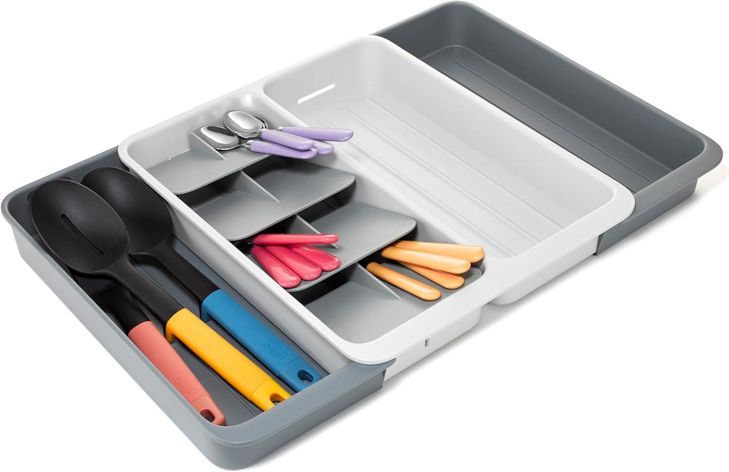 image:imageJoseph Joseph DrawerStore Expanding Utensil and Gadget Organizer Expandable Tray for Kitchen Drawer Recycled PlasticFlatware Utensils Organizer