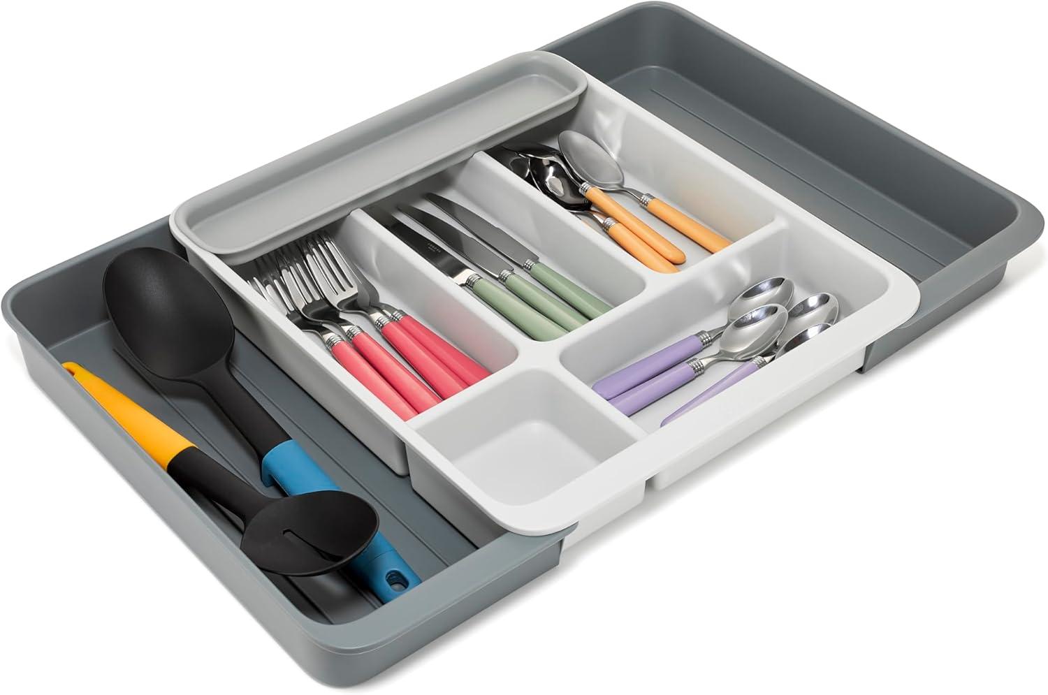 image:imageJoseph Joseph DrawerStore Expanding Utensil and Gadget Organizer Expandable Tray for Kitchen Drawer Recycled PlasticFlatware Organizer