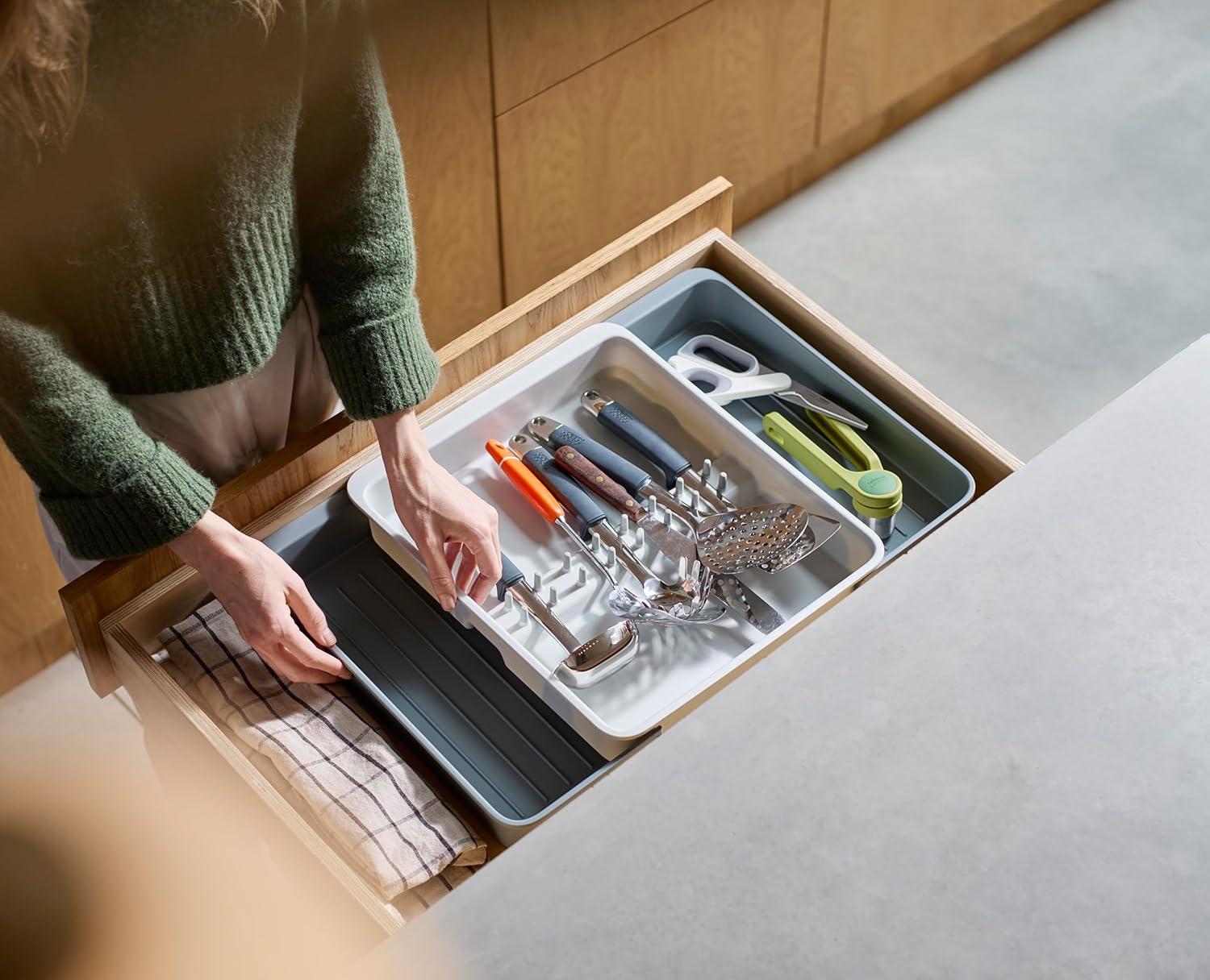 image:imageJoseph Joseph DrawerStore Expanding Utensil and Gadget Organizer Expandable Tray for Kitchen Drawer Recycled PlasticUtensils Organizer
