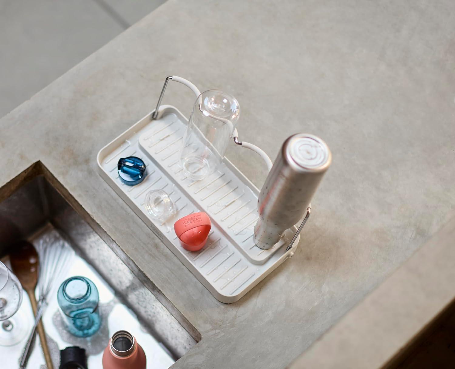 image:imageJoseph Joseph DrySmart Folding Stemmed Wine Glass Drying Rack SpaceSaving Draining Board Organizer Made from Recycled PlasticBottle