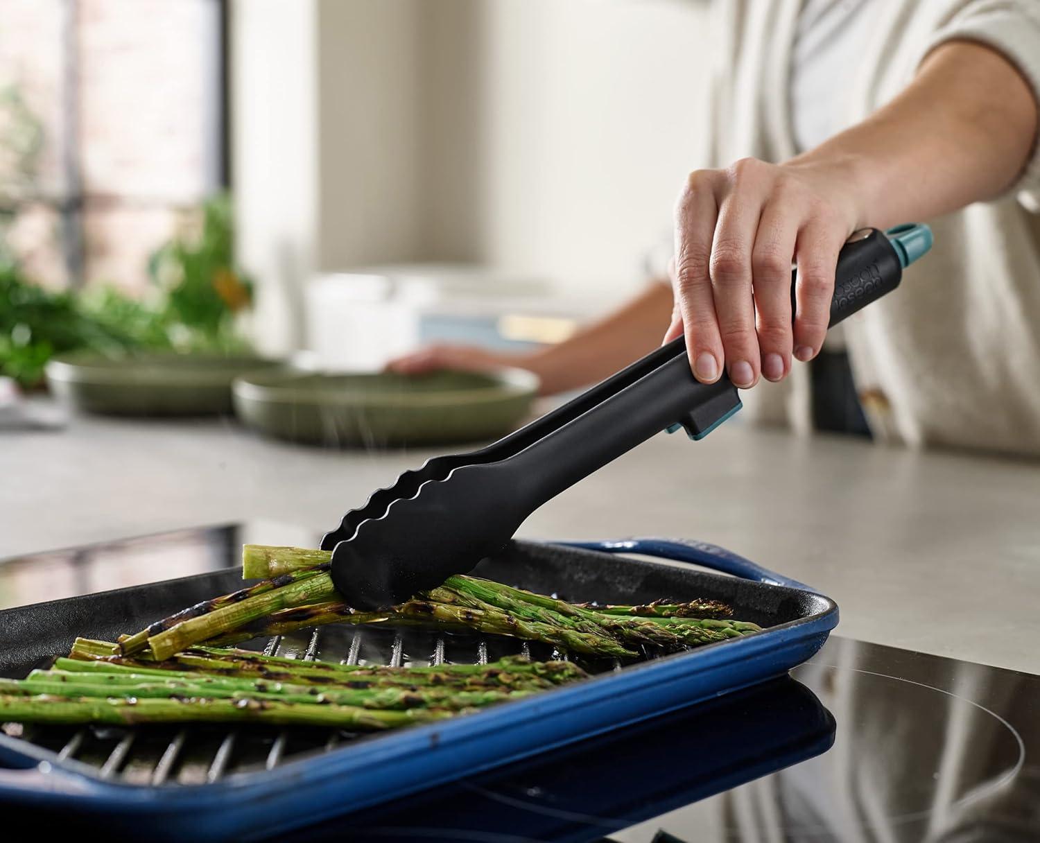 image:imageJoseph Joseph Duo Lockable Tongs Hygienic with Integrated Tool Rest amp NonSlip Feet Suitable for NonStick Cookware HeatResistant BPA Free