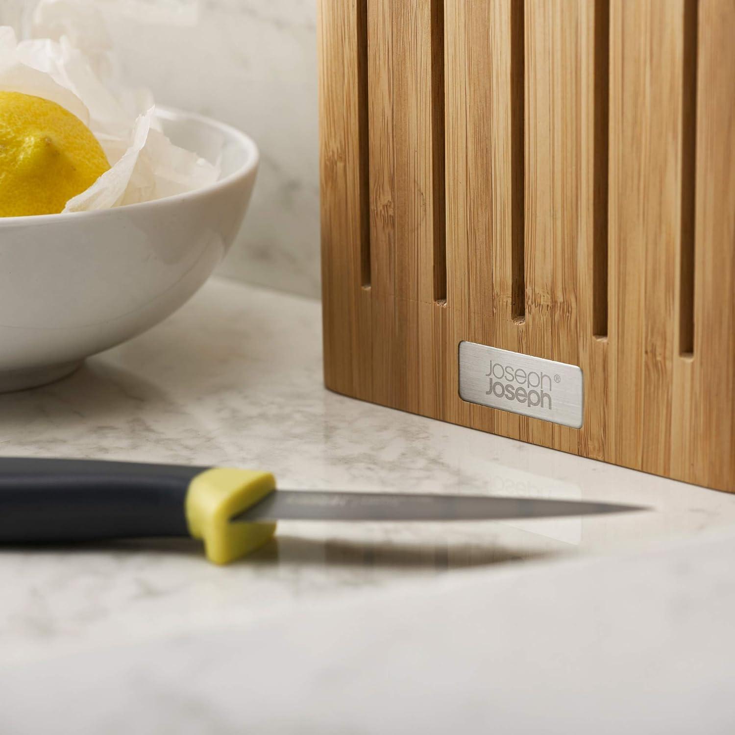 image:imageJoseph Joseph Elevate 6Piece Japanese StainlessSteel Kitchen Knife Set with Slimline Bamboo Block