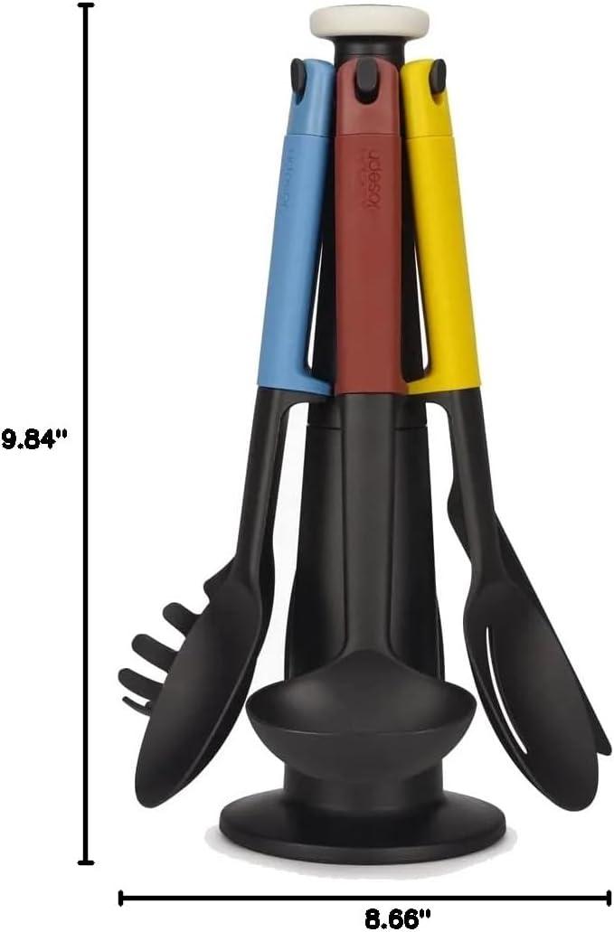 image:imageJoseph Joseph Elevate Carousel 6Piece Utensil Set with Rotating Storage Stand One Size Multicolor